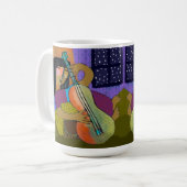 Mädchen mit Gitarre-Tasse Kaffeetasse (Vorderseite Links)