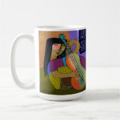 Mädchen mit Gitarre-Tasse Kaffeetasse (Links)