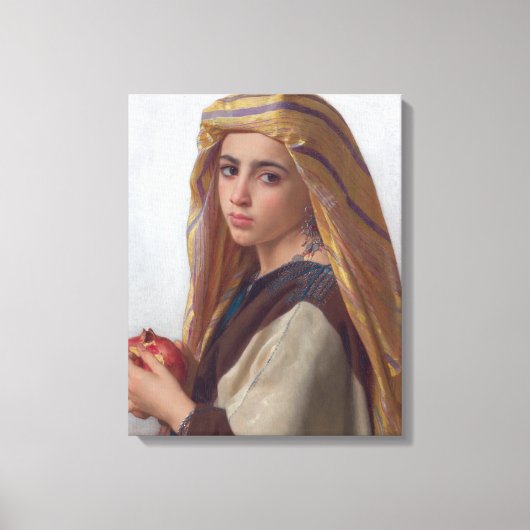 Mädchen mit Granatapfel von Bouguereau Leinwanddruck (Vorderseite)
