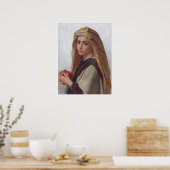 Mädchen mit Granatapfel von Bouguereau Poster (Küche)