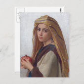 Mädchen mit Granatapfel von Bouguereau Postkarte (Vorne/Hinten)