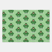 Mädchen mit Green Frog Hoody Zeichnend Weihnachten Geschenkpapier Set (Vorderseite 2)