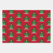 Mädchen mit Green Frog Hoody Zeichnend Weihnachten Geschenkpapier Set (Vorderseite)