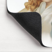 Mädchen mit grünem Bonnet Mousepad (Ecke)