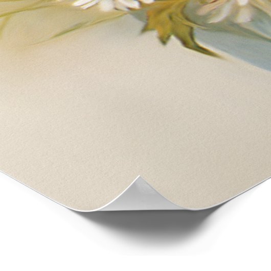 Mädchen mit grünem Bonnet Poster (Ecke)