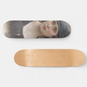 Mädchen mit grünem Kopftuch (von Ludwig Passini) Skateboard (Horizontal)