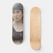 Mädchen mit grünem Kopftuch (von Ludwig Passini) Skateboard (Vorderseite)