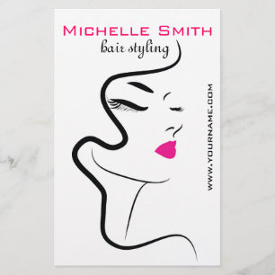 Mädchen mit Haarstyling-Symbol Flyer