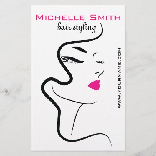 Mädchen mit Haarstyling-Symbol Flyer (Vorne)