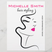 Mädchen mit Haarstyling-Symbol Flyer (Vorne)