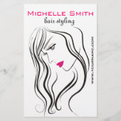 Mädchen mit Haarstyling-Symbol Flyer (Vorne)