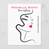 Mädchen mit Haarstyling-Symbol Flyer (Vorne)