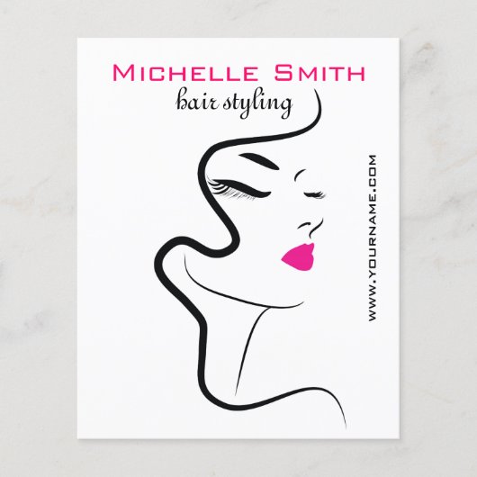 Mädchen mit Haarstyling-Symbol Flyer (Vorne)