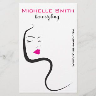 Mädchen mit Haarstyling-Symbol Flyer