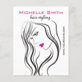 Mädchen mit Haarstyling-Symbol Flyer (Vorne)