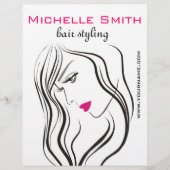 Mädchen mit Haarstyling-Symbol Flyer (Vorne)