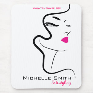 Mädchen mit Haarstyling-Symbol Mousepad