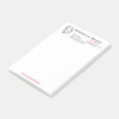 Mädchen mit Haarstyling-Symbol Post-it Klebezettel (angewinkelt)