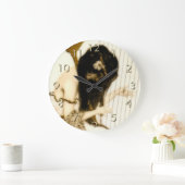 Mädchen mit Harp Große Wanduhr (Zuhause)
