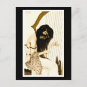 Mädchen mit Harp Postkarte (Vorderseite)