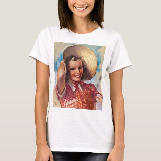 Mädchen mit Haube T-Shirt (Vorderseite)