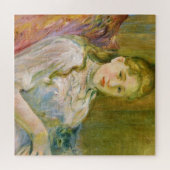 Mädchen mit Hauskatze (von Berthe Morisot) Puzzle (Horizontal)