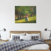 Mädchen mit Hay Rake Leinwanddruck (Insitu (Schlafzimmer))