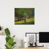 Mädchen mit Hay Rake Poster (Heimbüro)