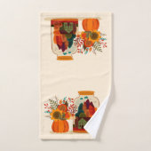 Mädchen mit Herbstbäumen im Jar Badhandtuch Set (Handtuch)