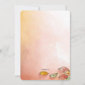 Mädchen mit Herbstlaub Einladung (Rückseite)