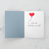 Mädchen mit Herzballon zum 40. Geburtstag Karte (Innenseite)