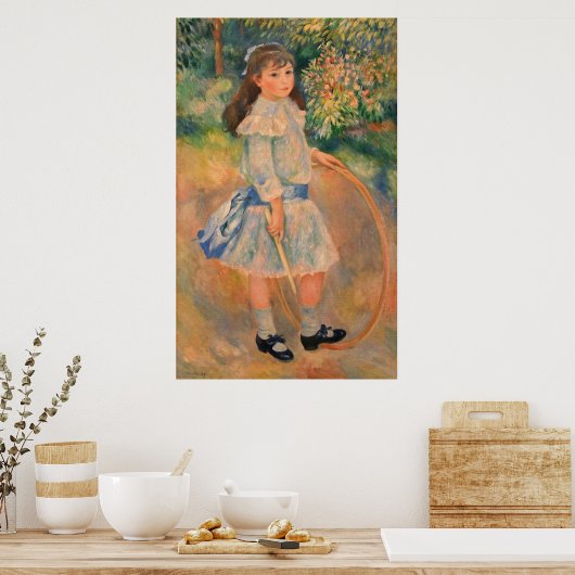 Mädchen mit Hoop Poster (Küche)