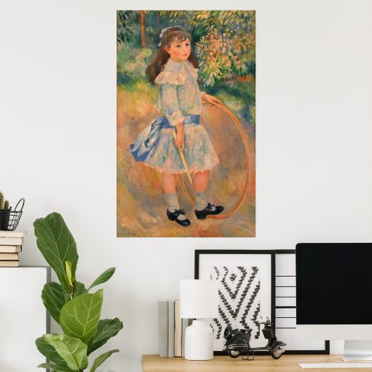Mädchen mit Hoop Poster (Heimbüro)
