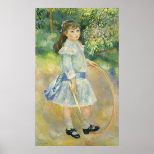 Mädchen mit Hoop von Pierre Renoir, Vintag Fine Ar Poster
