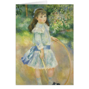 Mädchen mit Hoop von Pierre Renoir, Vintage Kunst