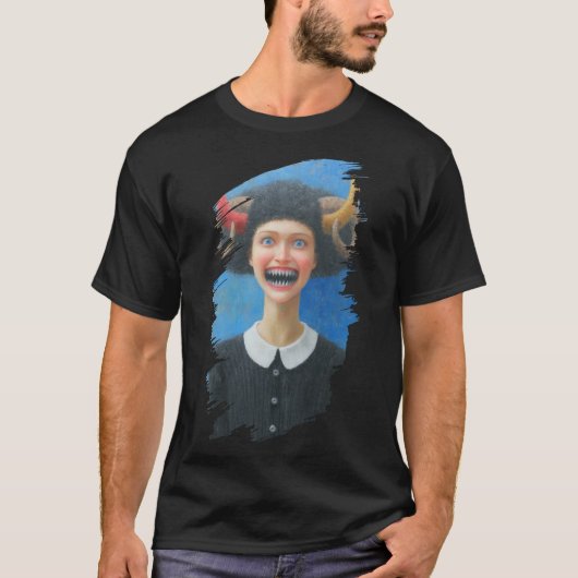Mädchen mit Hörnern T-Shirt (Vorderseite)