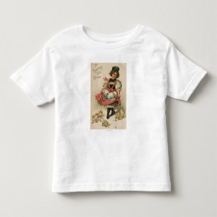 Mädchen mit Hühnern Kleinkind T-shirt