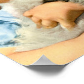 Mädchen mit Hund in Deutschland Poster (Ecke)