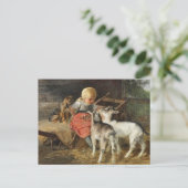 Mädchen mit Hund und Kindern Hermine Biedermann-Ar Postkarte (Stehend Vorderseite)