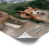 Mädchen mit Hunden Poster (Ecke)