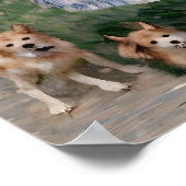 Mädchen mit Hunden Poster (Ecke)