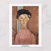 Mädchen mit Hut von Modigliani Amedeo Postkarte (Vorderseite)
