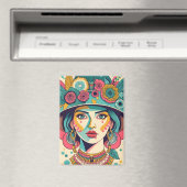 Mädchen mit Hüten Magnet (In Situ (Geschirrspüler))