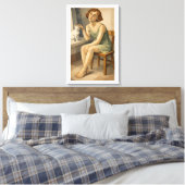 MÄDCHEN MIT IHRER KATZE LEINWANDDRUCK (Insitu (Schlafzimmer))