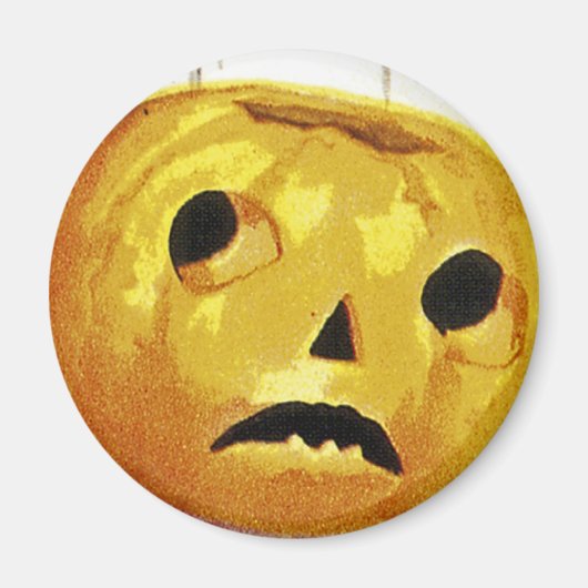 Mädchen mit Jack o' Lantern Magnet (Vorne)