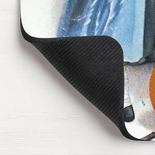 Mädchen mit Jack o' Lantern Mousepad (Ecke)