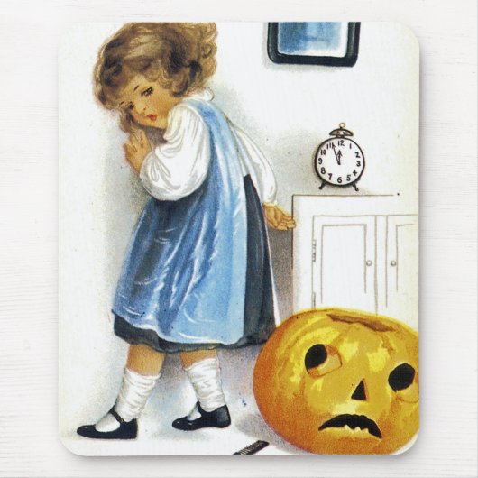 Mädchen mit Jack o' Lantern Mousepad (Vorne)