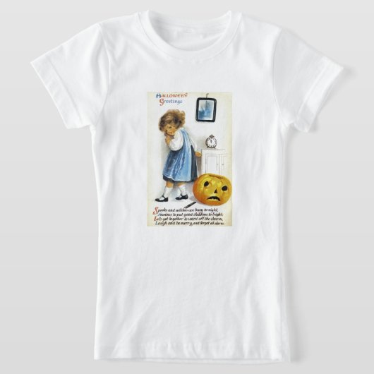 Mädchen mit Jack o' Lantern T-Shirt (Ablage )