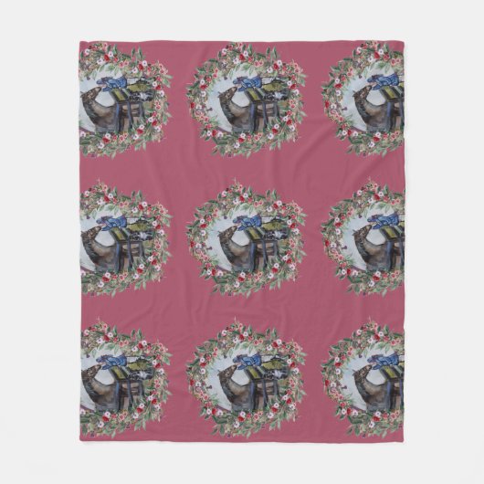 Mädchen mit Jamie-Blumen Geschenkpapier Fleecedecke (Vorderseite)