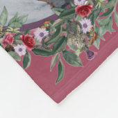 Mädchen mit Jamie-Blumen Geschenkpapier Fleecedecke (Ecke)